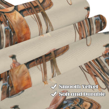 Load image into Gallery viewer, Saddle Print Window Curtain Drapes 52&quot;x63&quot; Made in America
