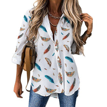 Load image into Gallery viewer, Baha Ranch Boho Feather Long Sleeve Blouse

