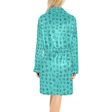 Load image into Gallery viewer, Turquoise Cattle Brands Women&#39;s Western Bath Robe

