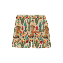 Load image into Gallery viewer, Women's Southwestern Desert Cowgirl Beach Board Shorts
