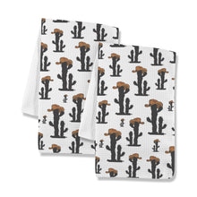 Load image into Gallery viewer, Cowboy Cactus Set of 2 Kitchen Dish Towels Made in America
