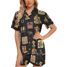 Load image into Gallery viewer, Vintage Cowboy Collage Western Pajama Set
