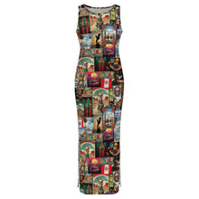 Load image into Gallery viewer, Colores De Mexico Destination Mexico Sleeveless Bodycon Side Slit Long Dress
