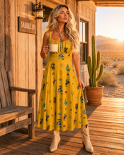 Load image into Gallery viewer, Baha Ranch The Last Roundup Western Rodeo Prairie Dress in Mustard
