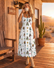 Load image into Gallery viewer, Baha Ranch The Last Roundup Western Rodeo Prairie Dress in White
