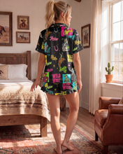 Load image into Gallery viewer, Baha Ranch The Last Roundup Western Rodeo Satin Pajama Set
