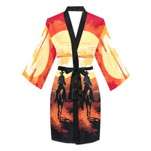 Load image into Gallery viewer, Cowboy Desert Sunset Women's Lounge Kimono Robe

