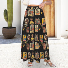 Load image into Gallery viewer, Vintage Cowgirl Collage Western Tiered Prairie Maxi Skirt
