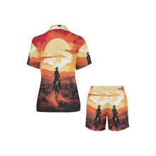 Load image into Gallery viewer, Cowboy Desert Sunset Women&#39;s Western Pajama Set
