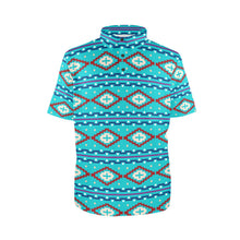 Load image into Gallery viewer, Baha Ranch Turquoise Aztec Polo
