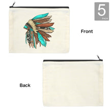 Load image into Gallery viewer, Baha Ranch Native Headdress Cosmetic Bag Pouch Pack of 5 Made in America
