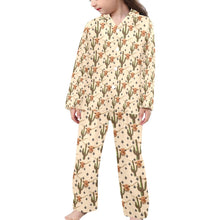 Load image into Gallery viewer, Longhorn Cactus Girls Western Pajama Set
