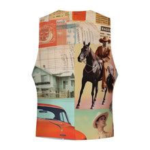 Load image into Gallery viewer, Vintage Western Collage Men's Vest
