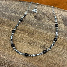 Load image into Gallery viewer, Black Onyx Eclipse Beaded Necklace
