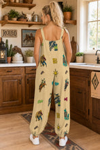 Load image into Gallery viewer, Baha Ranch The Last Roundup Western Rodeo Overalls Jumpsuit - Tan
