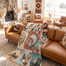Load image into Gallery viewer, Baha Ranch Bohemian Dreams Minky Soft Throw Blanket 60" X 80" Made in America
