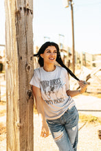 Load image into Gallery viewer, Broke Horses Empty Pockets Graphic Tee - Grey
