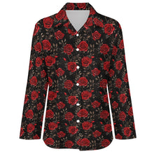 Load image into Gallery viewer, Baha Ranch Colores De Mexico Rose Floral Button Up Blouse
