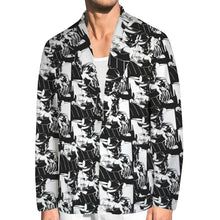 Load image into Gallery viewer, Black White Cowboy Mens Western Blazer
