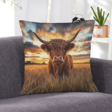Load image into Gallery viewer, Baha Ranch Beautiful Highland Velvety Soft Pillow Case Cover Made in America
