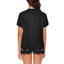 Load image into Gallery viewer, Rodeo Cowboy Womens Western Top and Short Pajama Set

