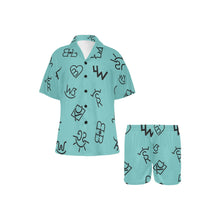 Load image into Gallery viewer, Turquoise Cattle Brands Women&#39;s Western Pajama Set
