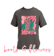 Load image into Gallery viewer, Boots &amp; Flowers - Graphic Top
