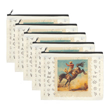 Load image into Gallery viewer, Rodeo Cowboy #1 set of 5 bags Cosmetic Bag Made in America
