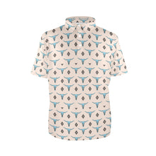 Load image into Gallery viewer, Turquoise Longhorn Polo Style Shirt
