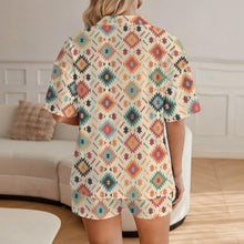 Load image into Gallery viewer, Baha Ranch Cream Aztec Women's Pajama Set Made in America
