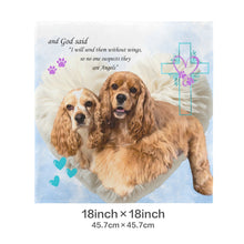 Load image into Gallery viewer, Baha Ranch Angel Pet Rainbow Bridge Custom Pillow Case Made in America
