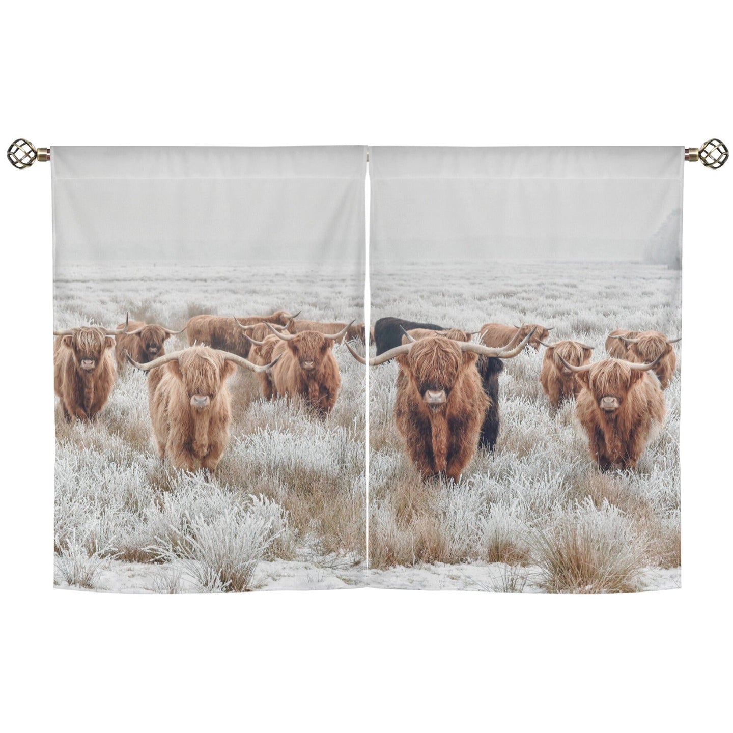 Highland Cow Curtains Window Curtain 28