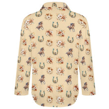 Load image into Gallery viewer, Baha Ranch Floral Horse Country Girl Long Sleeve Blouse
