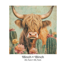 Load image into Gallery viewer, Baha Ranch Cactus Highland Velvety Soft Throw Pillow Case Made in America
