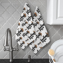 Load image into Gallery viewer, Cowboy Cactus Set of 2 Kitchen Dish Towels Made in America

