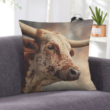 Load image into Gallery viewer, Baha Ranch Western Ranch Bull Velvety Soft Pillow Case Made in America
