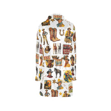 Load image into Gallery viewer, Vintage Cowboy Collage Western Women&#39;s Robe
