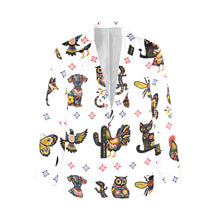 Load image into Gallery viewer, Colores de Mexico Mexican Talavera Floral Animals Blazer in White
