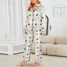 Load image into Gallery viewer, Boots and Brands Western Christmas Long Satin Pajamas
