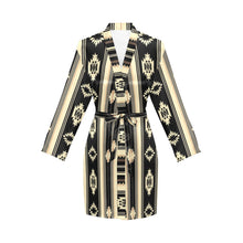 Load image into Gallery viewer, Colores de Mexico Santa Fe Aztec Satin Robe

