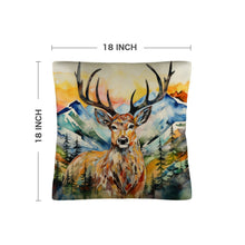 Load image into Gallery viewer, Watercolor Buck Hunting Pillow Case Made In America
