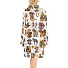 Load image into Gallery viewer, Vintage Cowboy Collage Western Women&#39;s Robe
