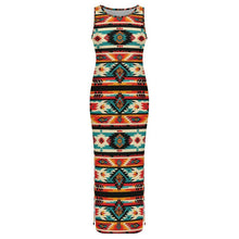 Load image into Gallery viewer, Santa Fe Sleeveless Bodycon Side Slit Western Maxi Long Dress

