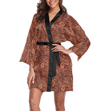 Load image into Gallery viewer, Tooled Leather Print Women&#39;s Lounge Kimono Robe
