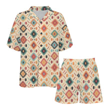 Load image into Gallery viewer, Baha Ranch Cream Aztec Women's Pajama Set Made in America
