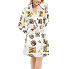 Load image into Gallery viewer, Vintage Cowgirl Collage Women&#39;s Western Bath Robe
