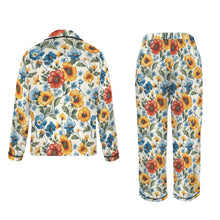 Load image into Gallery viewer, Colores De Mexico Spring Florals Satin Pajamas
