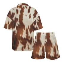 Load image into Gallery viewer, Baha Ranch Cow Print Women's Pajama Set Made in America
