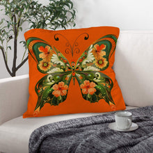 Load image into Gallery viewer, Retro Floral Butterfly Pillow Case Made in America
