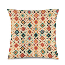 Load image into Gallery viewer, Cream Aztec Velvet Soft Throw PIllow Case Made in America
